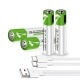 Smartoools RB40 AAA 750mWh 1.5V Lithium-Ion Type-C Rechargeable Batteries 2 Pcs